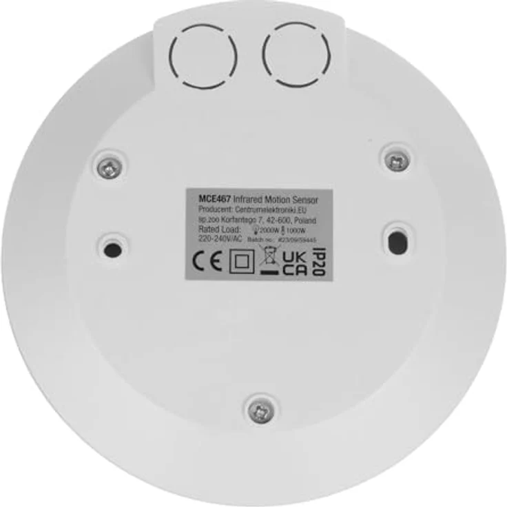 Maclean MCE467 PIR Bewegungsmelder mit Dämmerungssensor und Fernbedienung, 360° Grad Erfassungsbereich bis 8m, Standby Modus, IP20, max. 2000W – Bild 4