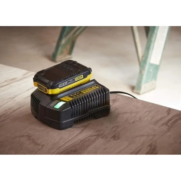 Stanley FATMAX SFMCB121D1-QW Pack, Ladegerät 2 A für V20 Li-Ion 18 V Akkus, mit Ladestatusanzeige – Bild 2
