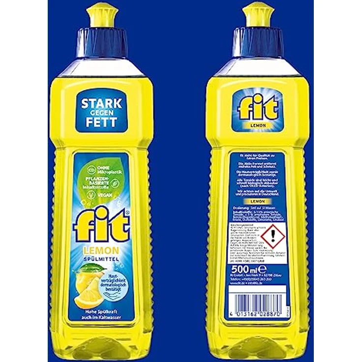 FIT fit Spülmittel Lemon 500ml, hohe Spülkraft im Kaltwasser, hautverträglich und sparsam im Verbrauch – Bild 5