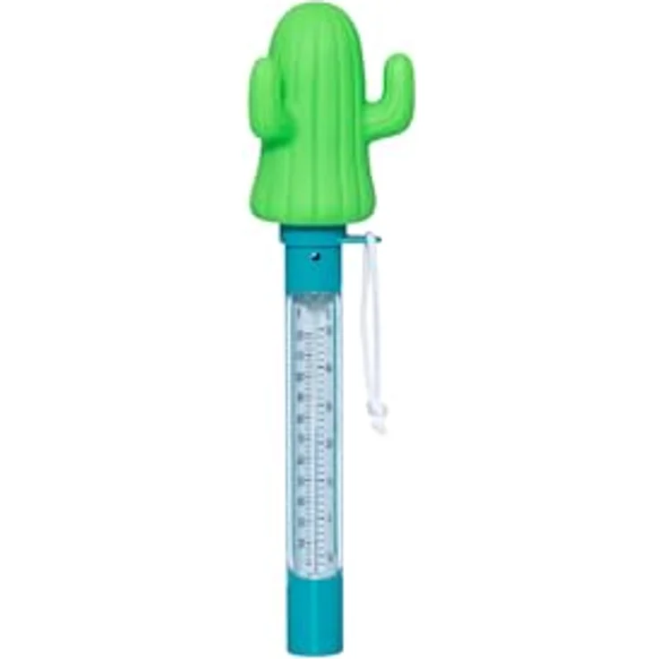 Bestway Poolzubehör-Set, schwimmendes Kaktus-Thermometer 25cm & Dosierschwimmer Ø 12,5cm, für Pooltemperatur & Chlordosierung, stylisch mit verstellbarer Dosieröffnung – Bild 4