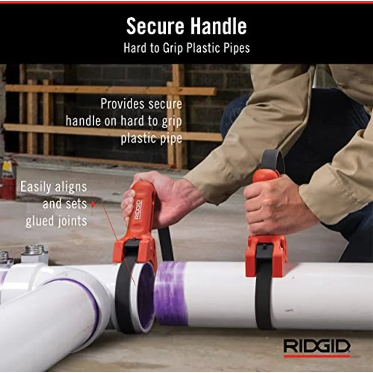 Ridgid Rohrmontagehilfe STRAPLOCK, Zange für Kunststoffrohre, 177 mm, max. Rohr-Ø 220 mm, innovativer Schnellverschluss – Bild 3