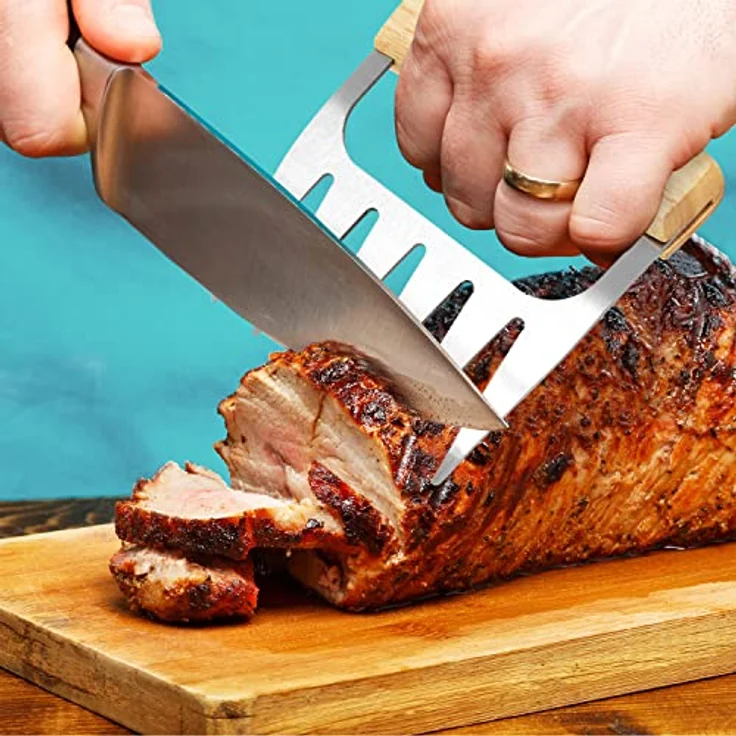 Joejis 2er Pulled Pork Krallen Gabeln - Edelstahl Fleischkrallen Fleischgabeln- Meat BBQ Claws Set – Bild 5