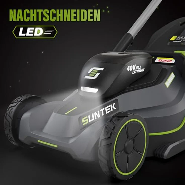 SUNTEK SLM4417-Upgraded 40V Akku-Rasenmäher, 43cm mit Digi-Brushless Motor, 4,0Ah Lithium-Ionen-Akku, APP-kompatibel, inklusive Schnellladegerät und 50L Grasfangsack – Bild 5