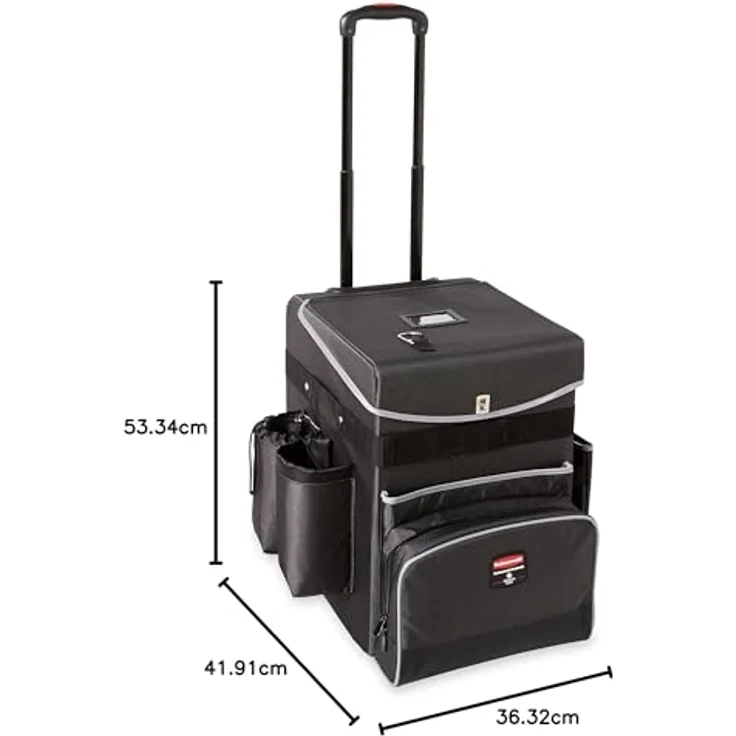 Rubbermaid Quick Cart Medium, Mobiler Transportwagen mit Teleskopgriff, schmutzabweisend und abwaschbar, 18,1 kg Tragkraft – Bild 14