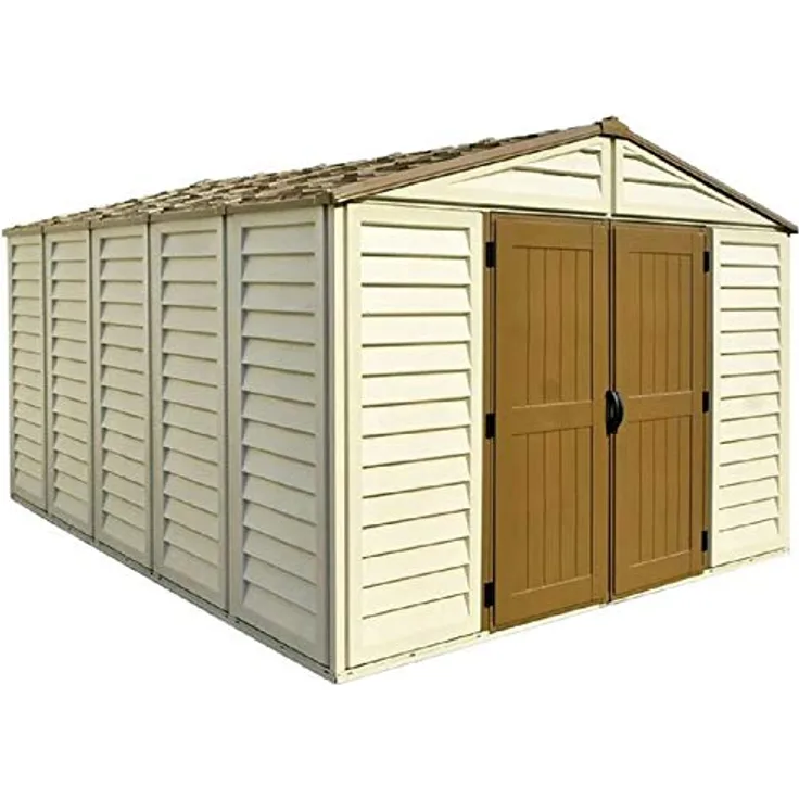 Duramax WoodBridge Plus 10.5' x 13' Schuppen – Beige/Braun, 399.8x318.7x222.0 cm