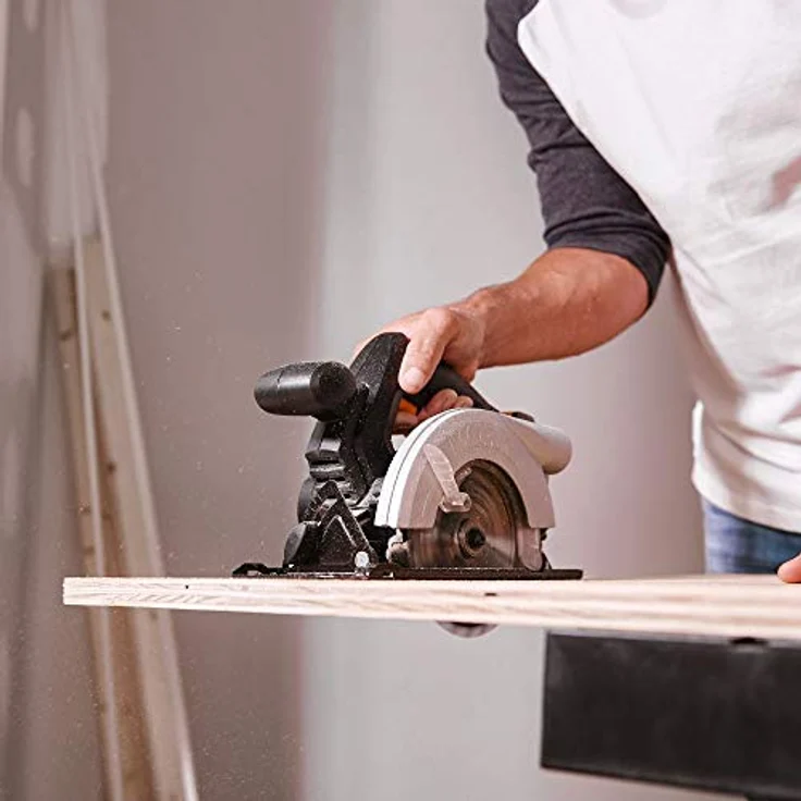WORX WX529.9 Akku Handkreissäge 20V - mit einstellbarem Schnittwinkel, schnellem Sägeblattwechsel & Anschluss für Staubabsaugung ? 150mm ? Ohne Akku & Ladegerät – Bild 5