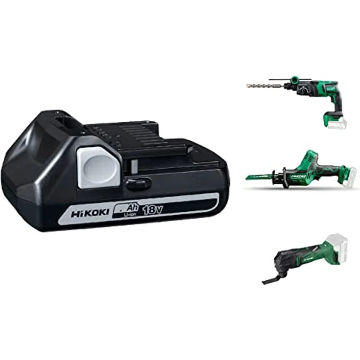 HIKOKI BSL1815 accu 18V 1,5Ah Li-Ion Werkzeugakku mit 60 min Ladedauer, ABS-Kunststoff Gehäuse, Schiebeakku – Bild 1