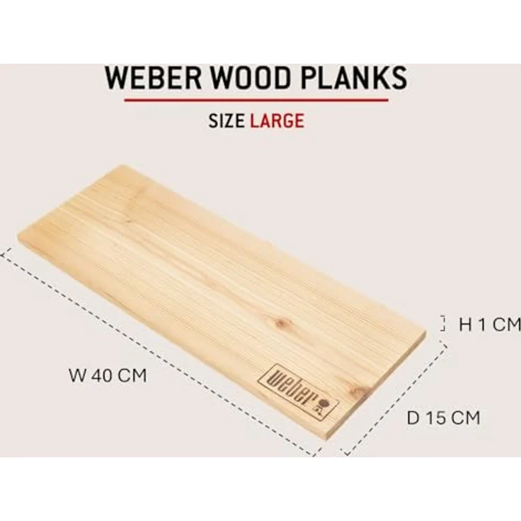 Weber 17831 R„ucherbretter aus Zedernholz, 15 x 40 cm, 2 Stck – Bild 6
