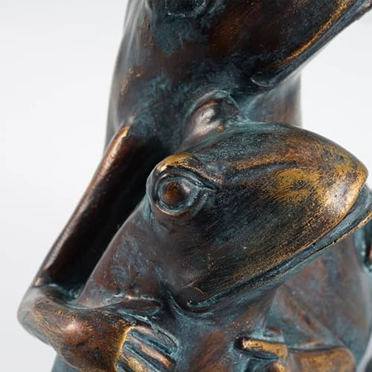 Esotec Wasserspeier-Figuren Frosch-Paar, Teichfigur aus Kunststein mit Silikonschlauch für Mini-Teich und Garten-Brunnen, wetterfest, 200 x 150 x 220 mm – Bild 5