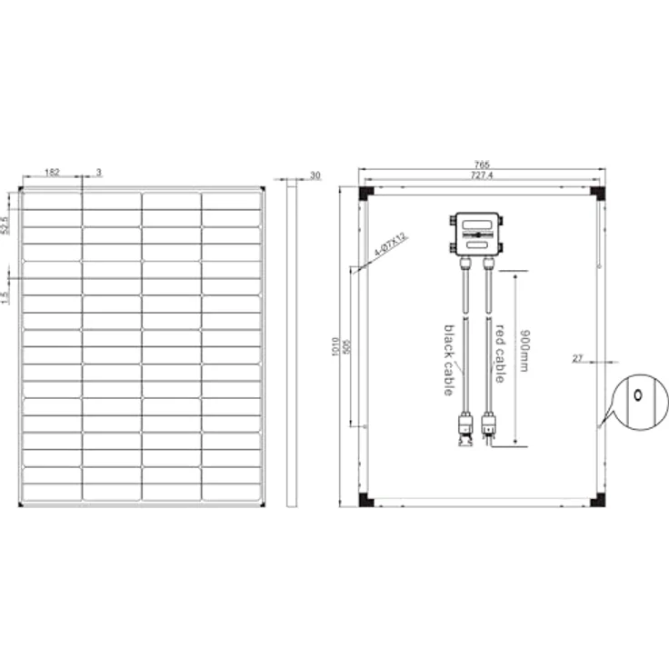 enjoy solar 182mm Monokristallines Solarpanel 20W–210W, PERC-Zellen, schwarzer Rahmen, hohe Effizienz mit 23,1% und 10 Multi-Busbars – Bild 4