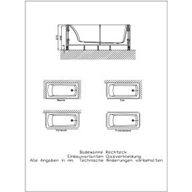 Hoesch Spezial-Untergestell für Rechteckbadewanne 1600 x 750 mm - 120918, komplett vormontiert, 8fache Wannenrandunterstützung, magnetische Platten, individuelle Badewannenverkleidung, Capri-Serie