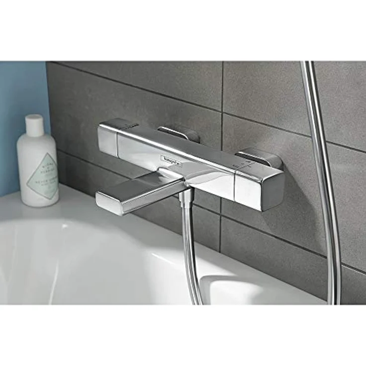 hansgrohe Ecostat E Wannenthermostat Aufputz, CoolContact-Technologie, temperaturregulierend, chrom – Bild 2