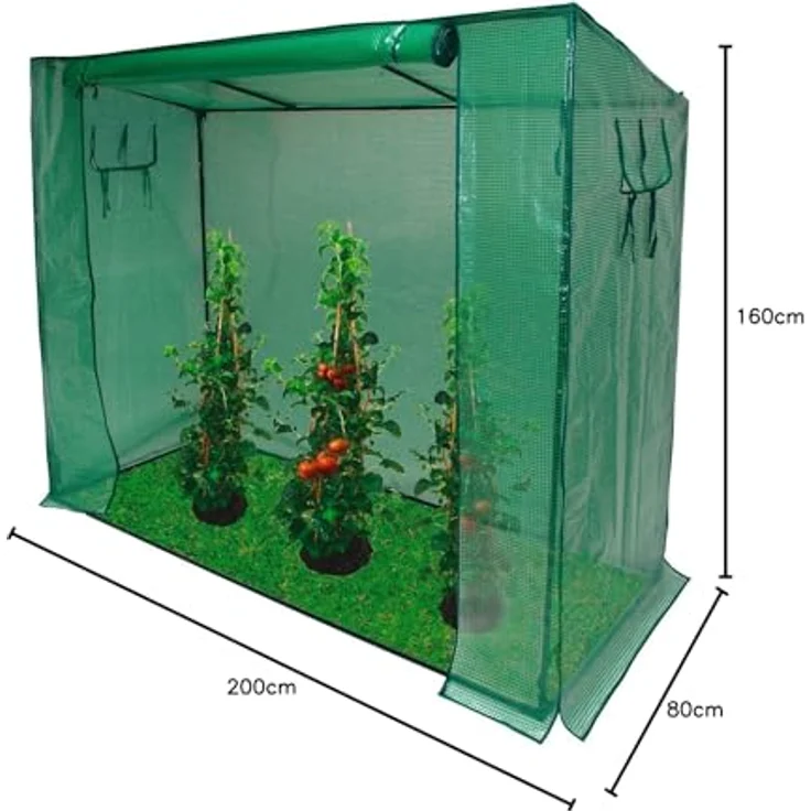 Tomaten Gewächshaus 200-80-170 cm XXL Tomatenhaus Foliengewächshaus Treibhaus – Bild 8