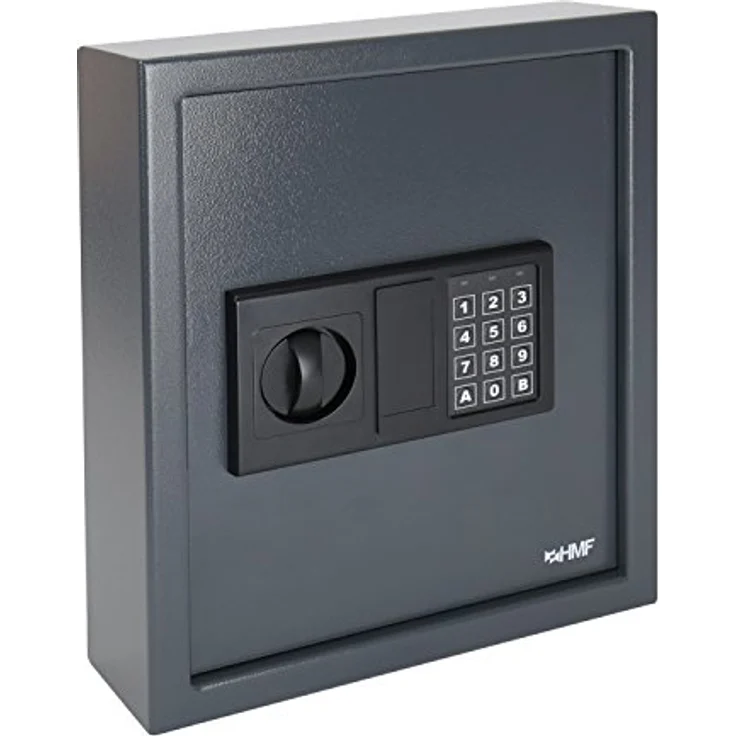 HMF 2048-11 Schlüsseltresor mit Elektronikschloss | 48 Haken | 36 x 30 x 10 cm | Anthrazit – Bild 3