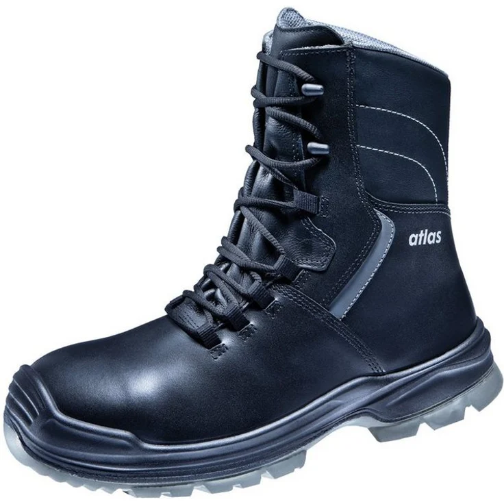 Atlas Schuhe Atlas C 855 XP Thermo ESD Arbeitsschuh, robuster Sicherheitsschuh mit Kunststoffkappe, Webpelzfütterung und ESD-Ausstattung, schwarz