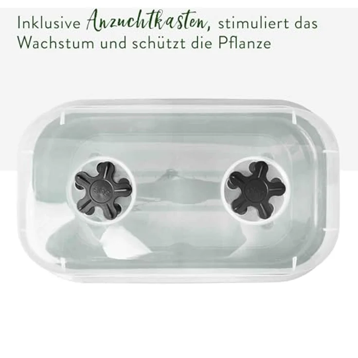 elho Green Basics Anzucht Schale Allin1 M, Recycling-Kunststoff, Wasserspeicher, Schwarz – Bild 5