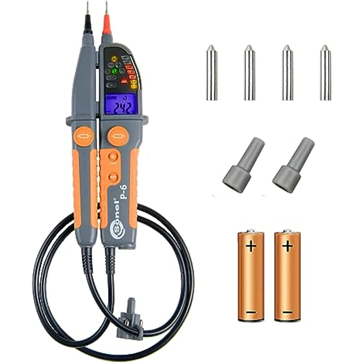 SONEL P-6 Fortschrittliche bipolare Spannungsanzeige mit Phasenerkennung, automatischen Messungen bis 1000 V, LCD-Display, akustischen Alarmen, IP65, CAT IV – Bild 1