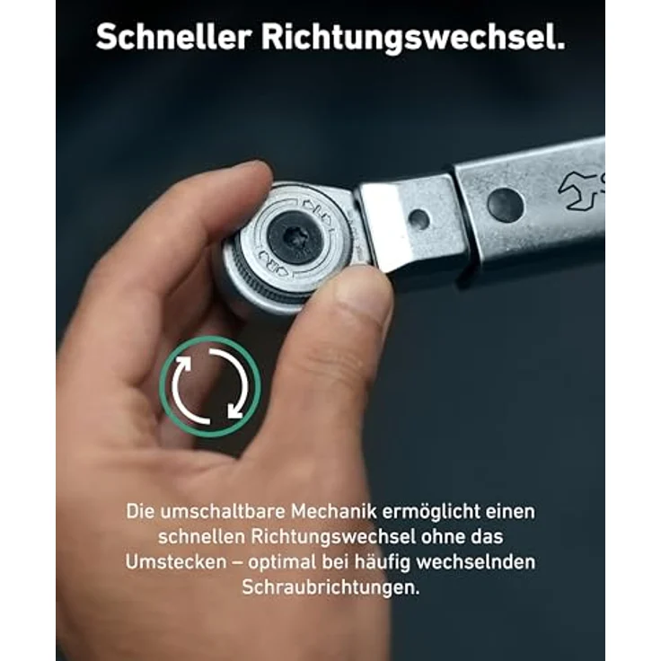 Stahlwille Drehmomentschlüssel Einsteck-Umschaltknarre 1/2", 14 x 18 mm mit präziser Schaftbreite und -länge – Bild 6