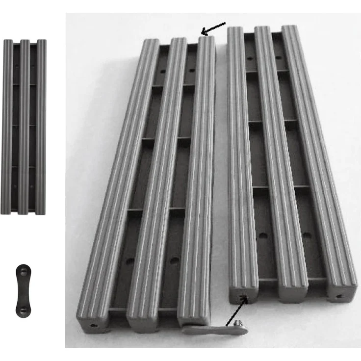 HTI-Living Rollweg Nessa, Rasenkante in Holzbohlenoptik Grau, witterungsbeständig, 655 cm, unbegrenzt erweiterbar
