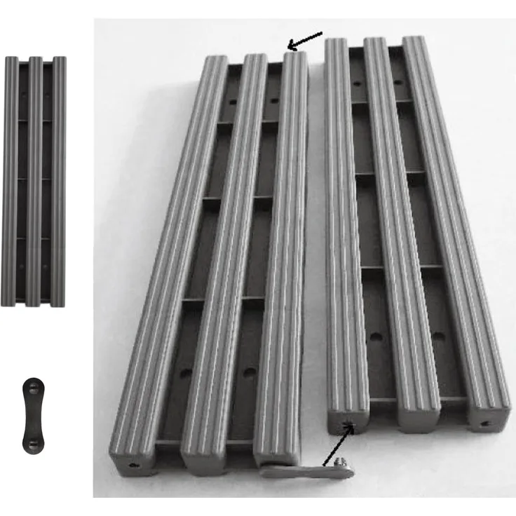 HTI-Living Rasenkante Rollweg Nessa, 520 cm in Grau mit Holzbohlenoptik, witterungsbeständig und einfach verlegbar