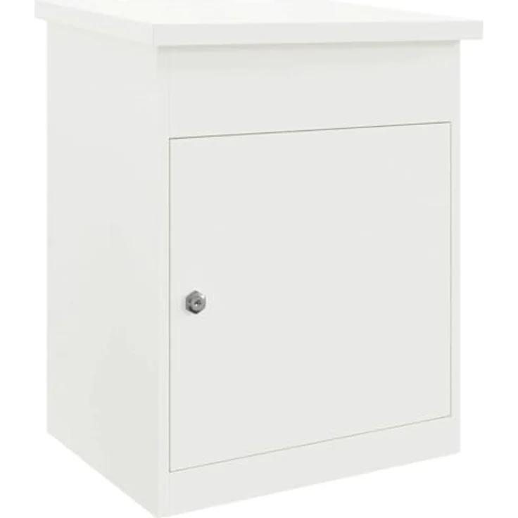 vidaXL Briefkasten, Stahl-Postkasten in Weiß, 47,5 x 38 x 59 cm, wasserdicht und robust – Bild 1
