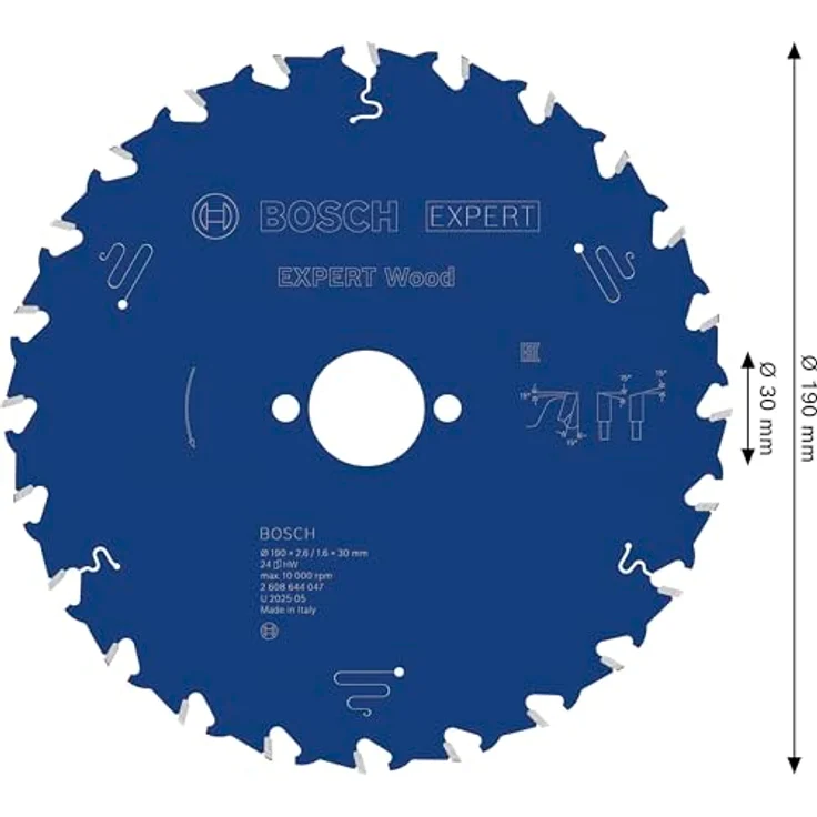 Bosch Professional Kreissägeblatt Expert für Wood (Holz, 190 x 30 x 2,6 mm, 24 Zähne, Zubehör Kreissäge) – Bild 4