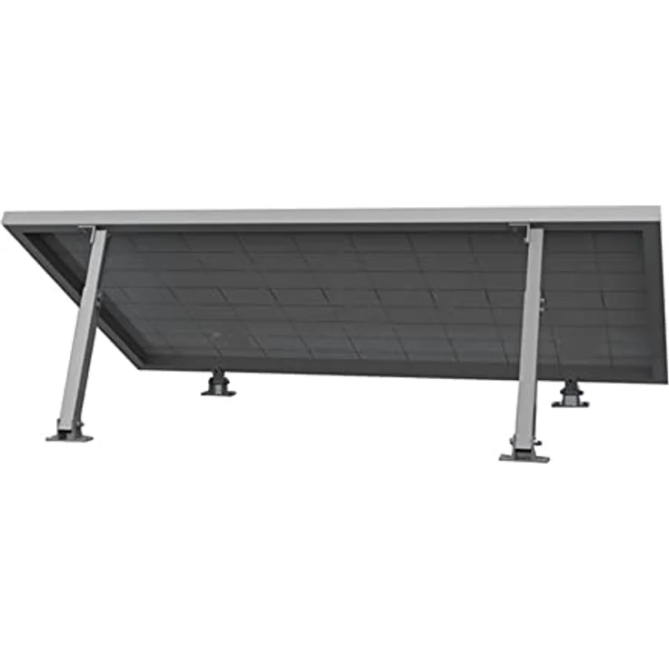 Trango Vario Alu Solarmodul Halterung, verstellbar bis 65cm, Universal-Befestigung für Flachdach, Wand, Boot, Wohnmobil, Neigungswinkel 10°-30°, inklusive Edelstahl-Schrauben – Bild 5