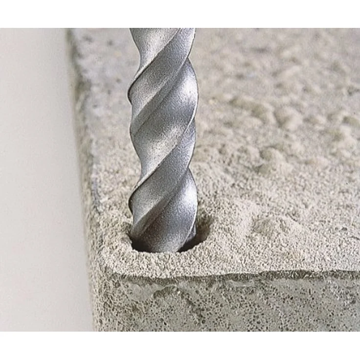 Wolfcraft Mauerdurchbruchsbohrer hm ø12x600 mm, Sechskant-Schaft, präzisionsgeschliffene Hartmetallplatte für harte Materialien – Bild 2