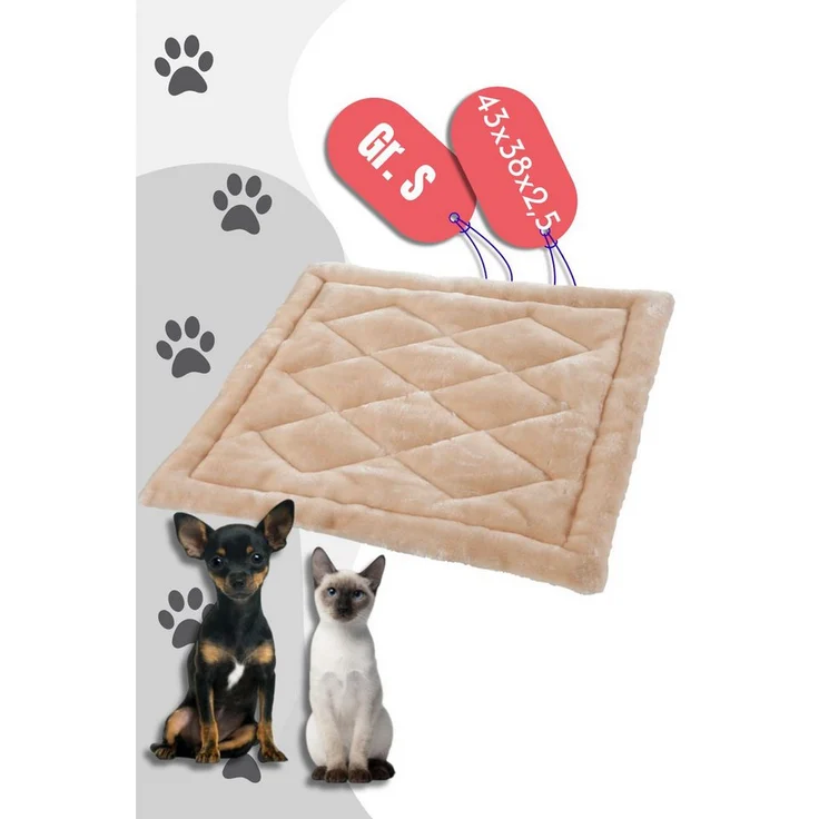 MAELSON Tierbett Soft Bed Deluxe Matte Beige - optimale Komfort für Hunde, maschinenwaschbar