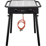 HENDI 148631 Gasgrill aus Edelstahl, thermoelementgesteuert, mit 540x540 mm Rostfläche, schwarz
