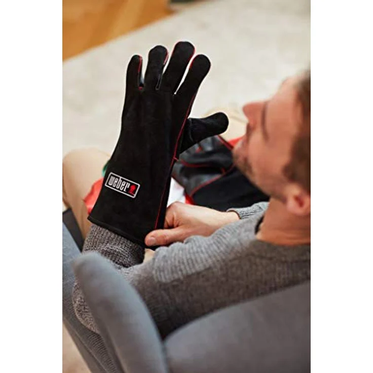 Weber 17896 Leder-Grillhandschuh, schwarz – Bild 3