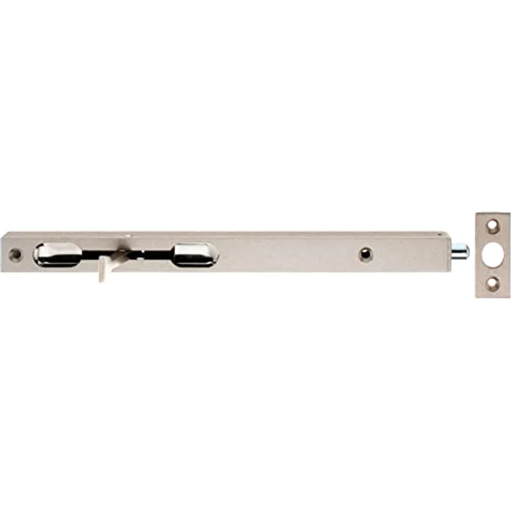 GAH Türbeschlag + Scharnier, Rohrkantriegel Länge 250 mm Breite 20 mm Höhe 15 mm Stahl silber mit Schließblech – Bild 2