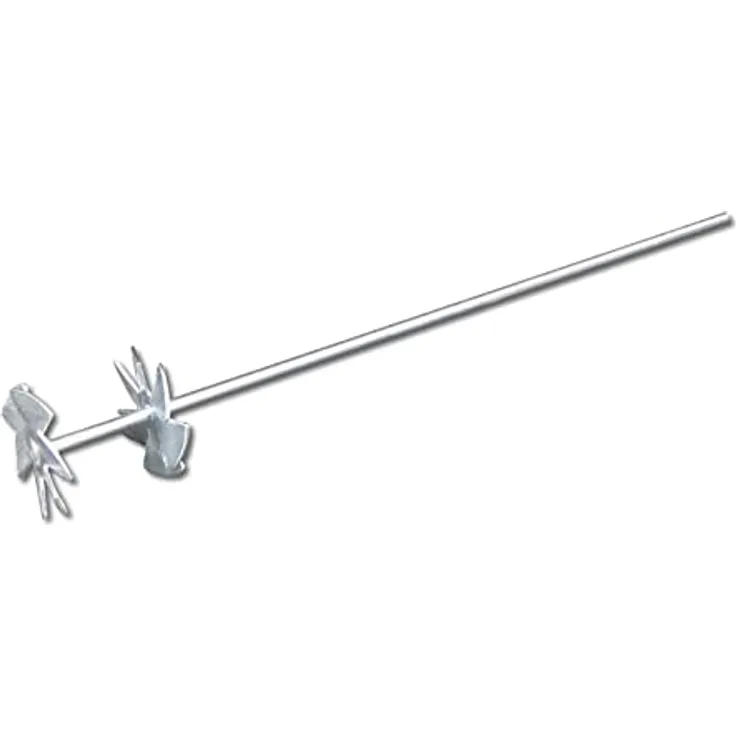 DEWEPRO® Scheibenrührer - Farbrührer mit Doppel-Sternkopf verzinkt - ø Korb = 75mm - l = 500mm - Rundschaft - Farbrührer, Farbenrührer, Mischer, Rührer, Quirl, Scheibenrührer, Farbmischer, Mischer
