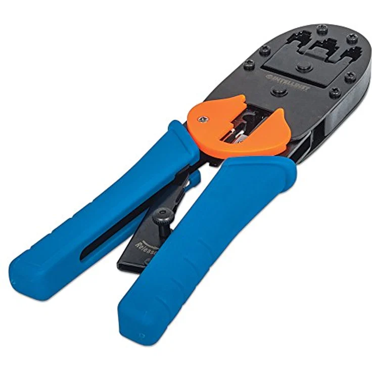 Intellinet Crimpzange Universal Crimpwerkzeug - Zum Kabelschneiden, Abisolieren von Drähten sowie Crimpen von isolierten und unisolierten Kabelschuhen und Steckverbindern. – Bild 3