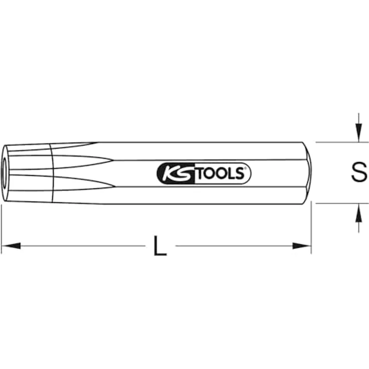 KSTOOLS Nietkopfsetzer, 3mm, Chrom Vanadium, Gesamtlänge 100mm, Gewicht 60g, für Nieten nach DIN 660 – Bild 3