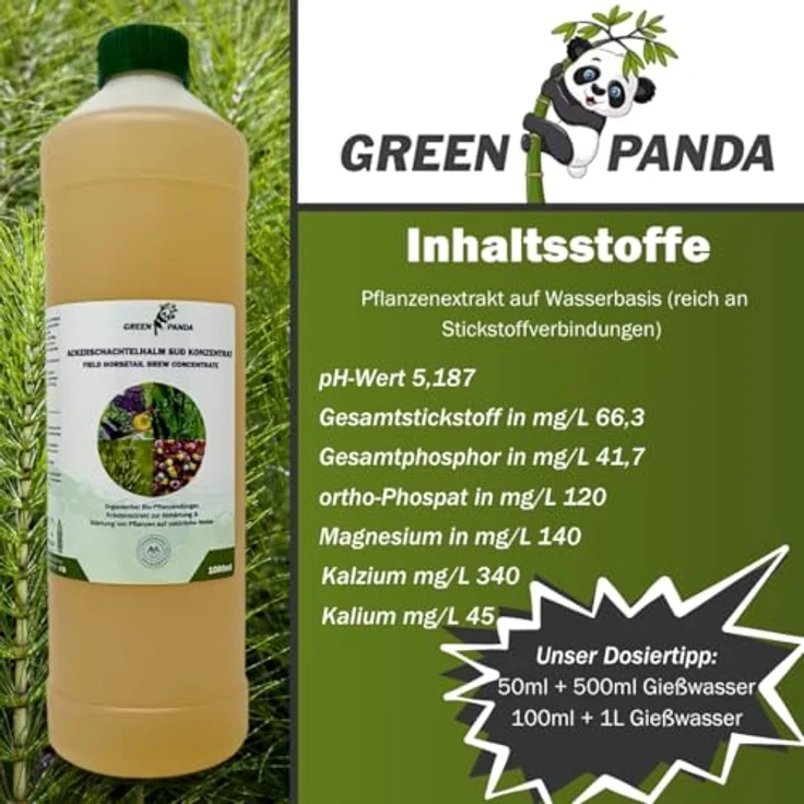 GreenPanda Schachtelhalm Extrakt 3L - Ackerschachtelhalm Konzentrat für Rosen & Tomaten, natürlicher Pilzschutz gegen Mehltau & Krankheiten – Bild 3