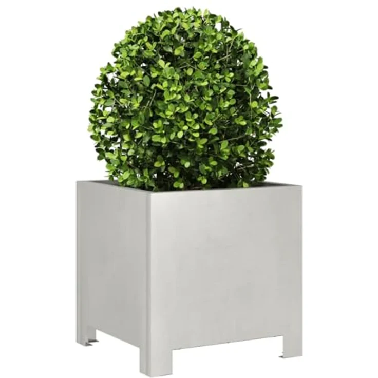 vidaXL Pflanzkübel 30x30x30 cm Edelstahl, stabiles und langlebiges Material, viel Platz, Vielseitigkeit, Unkraut- und Schädlingsschutz – Bild 3