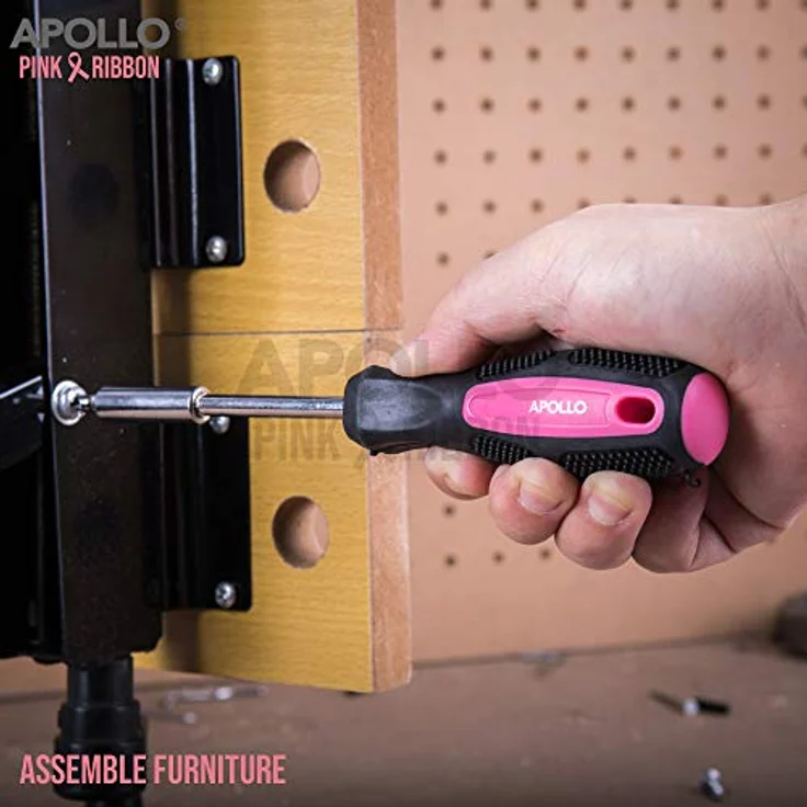 Apollo pinker Werkzeugkoffer mit pinkem Werkzeug Set 39 Teile – Bild 5