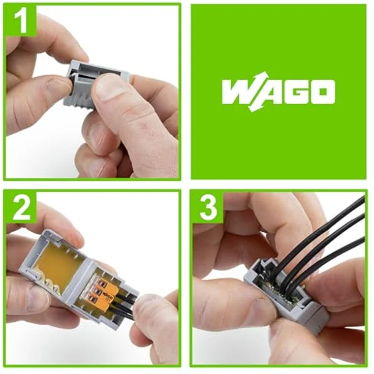 WAGO 207-1333 Gelbox für Verbindungsklemmen, IPX8 wasserdicht, 3 Stück, silikonfreies Gel – Bild 4