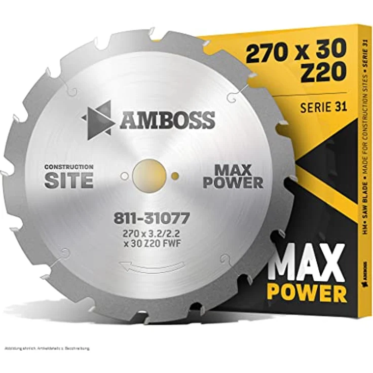 Amboss HM Kreissägeblatt - 270 x 3.2 x 30 Z=20 FWF – Bild 2