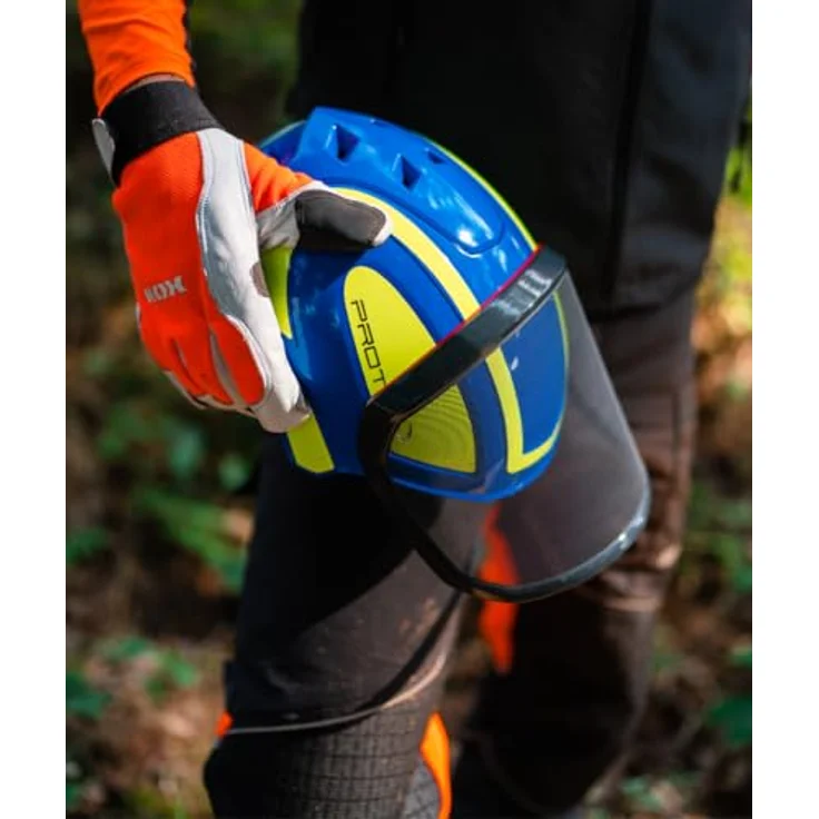 Protos Integral Forest Blau-Neongelb Forsthelm – Bild 9