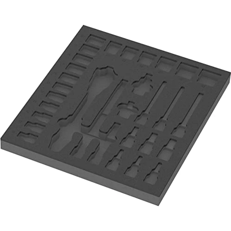 Wera 9722 Bit- und Steckschlüsselset Knarren-Satz, 31-teilig, 1/2 Zoll mit 2-farbiger Schaumstoffeinlage, passend für Tool Rebel Werkstattwagen – Bild 49