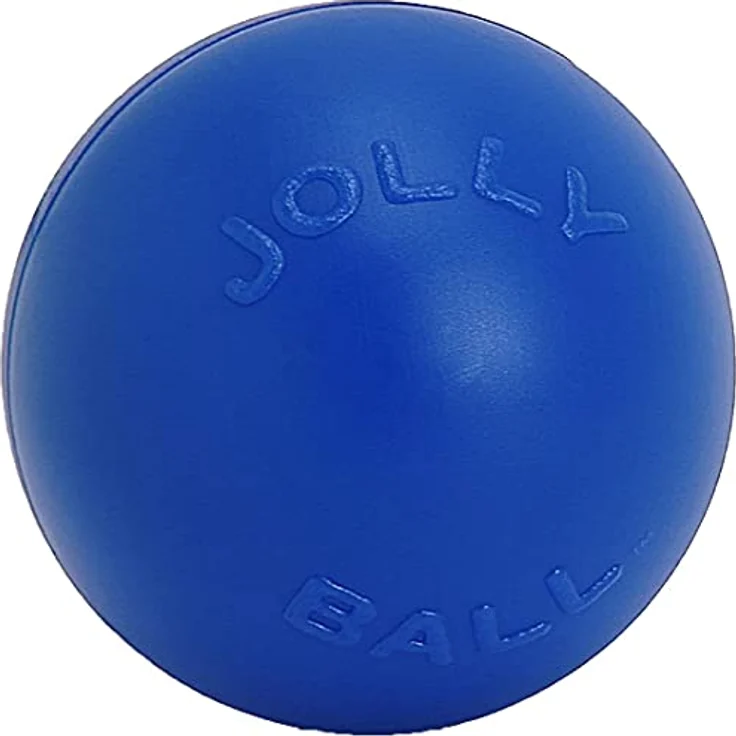 Jolly Pets (2 Pack) Push-N-Play Ball Blue 6 inch Hard Plastic Chew Toy for Dogs – Bild 1