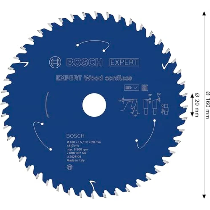 Bosch EXPERT Wood Cordless Kreissägeblatt, 160x1,5/20 mm, für Weichholz und Hartholz, außergewöhnlich robust mit Bosch Carbide Technology – Bild 3