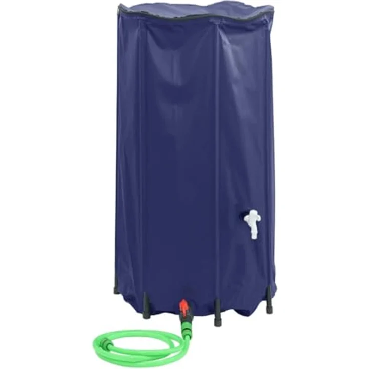 vidaXL Bewässerungssystem Wassertank faltbar, 250 L PVC mit Wasserhahn, blau, ideal für Gartenbewässerung und Outdoor-Aktivitäten – Bild 1