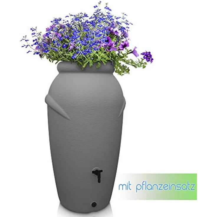 YourCasa Regentonne 210 Liter [Amphore Design] Regenfass Frostsicher - Grau – Bild 4