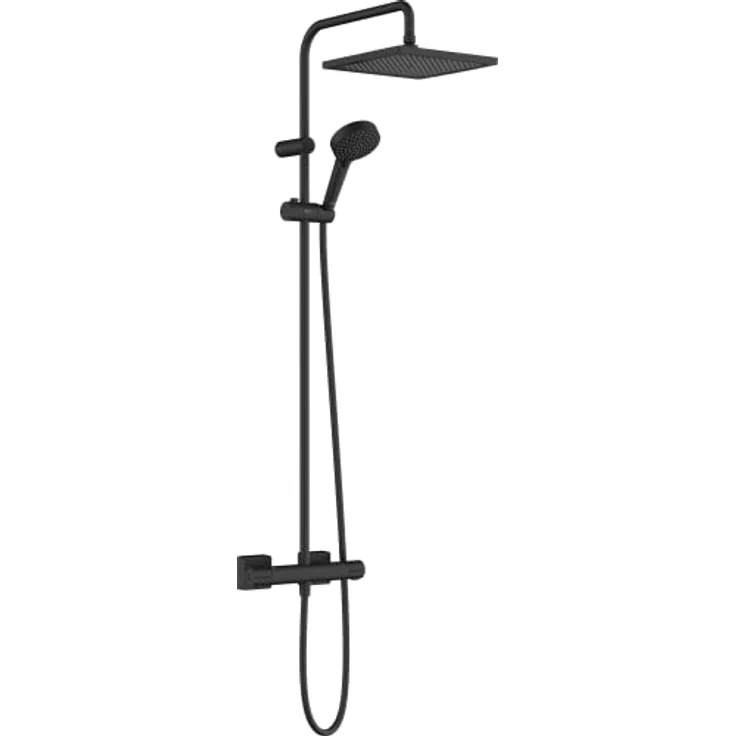 hansgrohe HG Showerpipe Vernis Shape 240, Duschsystem mit 1 jet, Thermostat und Kopfbrause, mattschwarz – Bild 1