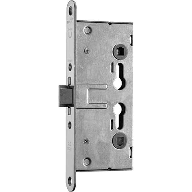 BMH 1759.000006 Fluchttürschloss Türschloss DM65 PZ72 universal, Edelstahl 1759, Silber, ohne Rosettenlöcher