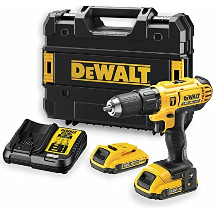 Dewalt DCD776D2T Akku Schlagbohrschrauber 18V, inkl. 2 Akkus und tstak Koffer, 42 Nm max. Drehmoment – Bild 1