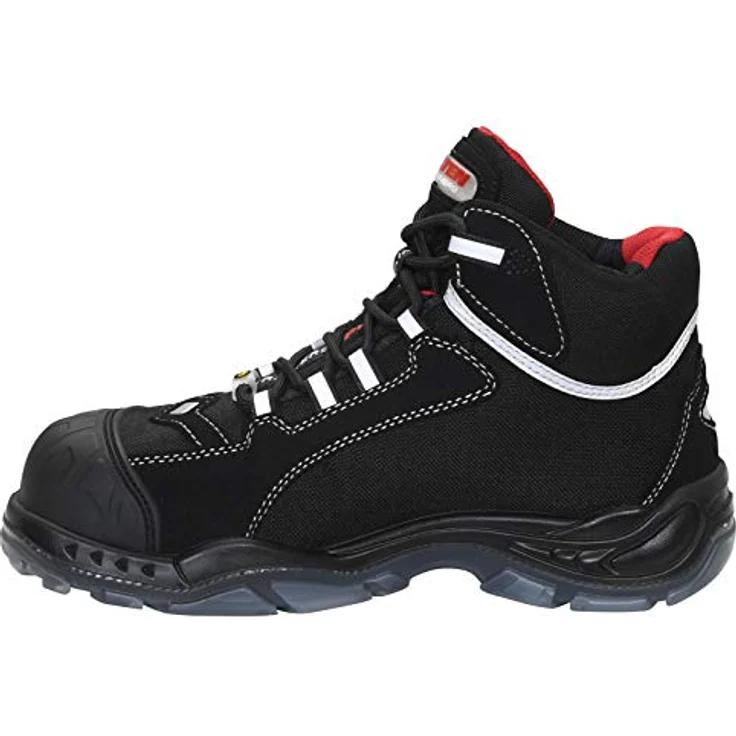ELTEN Sicherheitsschuhe SANDER Pro ESD S3, Herren, Textil, Kunststoffkappe (leichter als Stahlkappe), leicht, sportlich, Schwarz/Rot, Größe: 46 – Bild 3